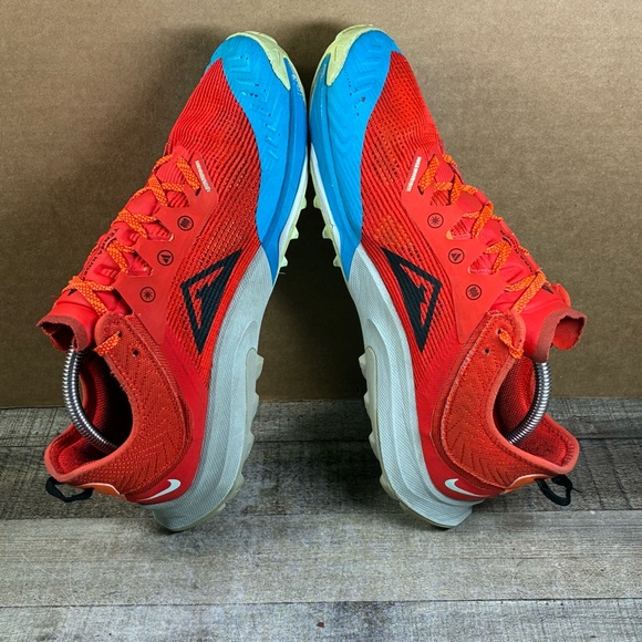 Nike Air Zoom Terra Kiger 8 Men’s Size 10 Habanero Red Blue Trail Shoes Sneakers - Picture 8 of 11